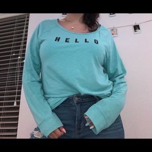 Pink Victoria’s Secret Teal Long Sleeve